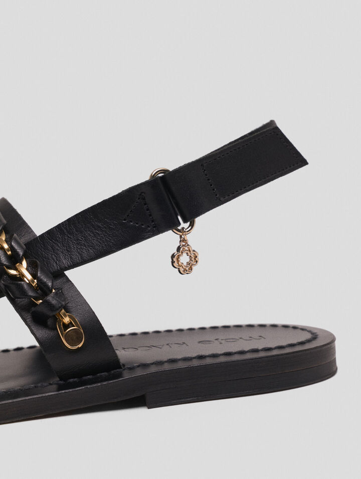 Sandales plates en cuir K.Jacques