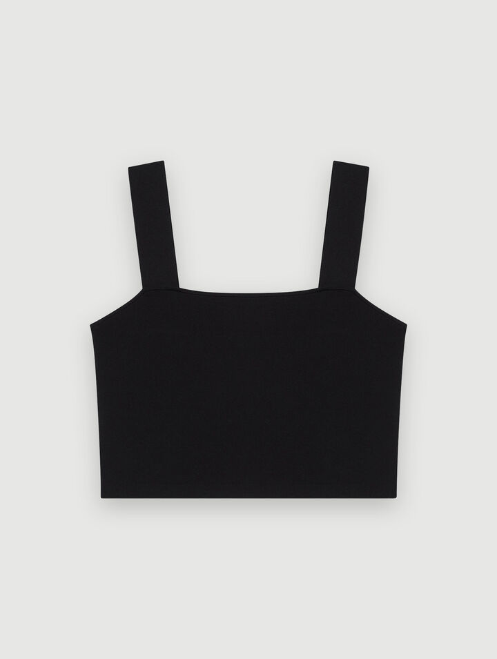 Crop top en maille à bretelles
