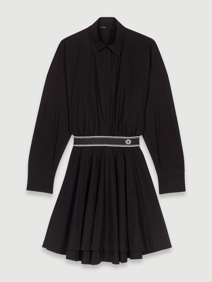 Robe chemise courte élastiquée