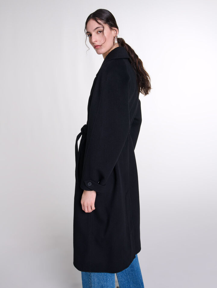 Manteau mi-long double face