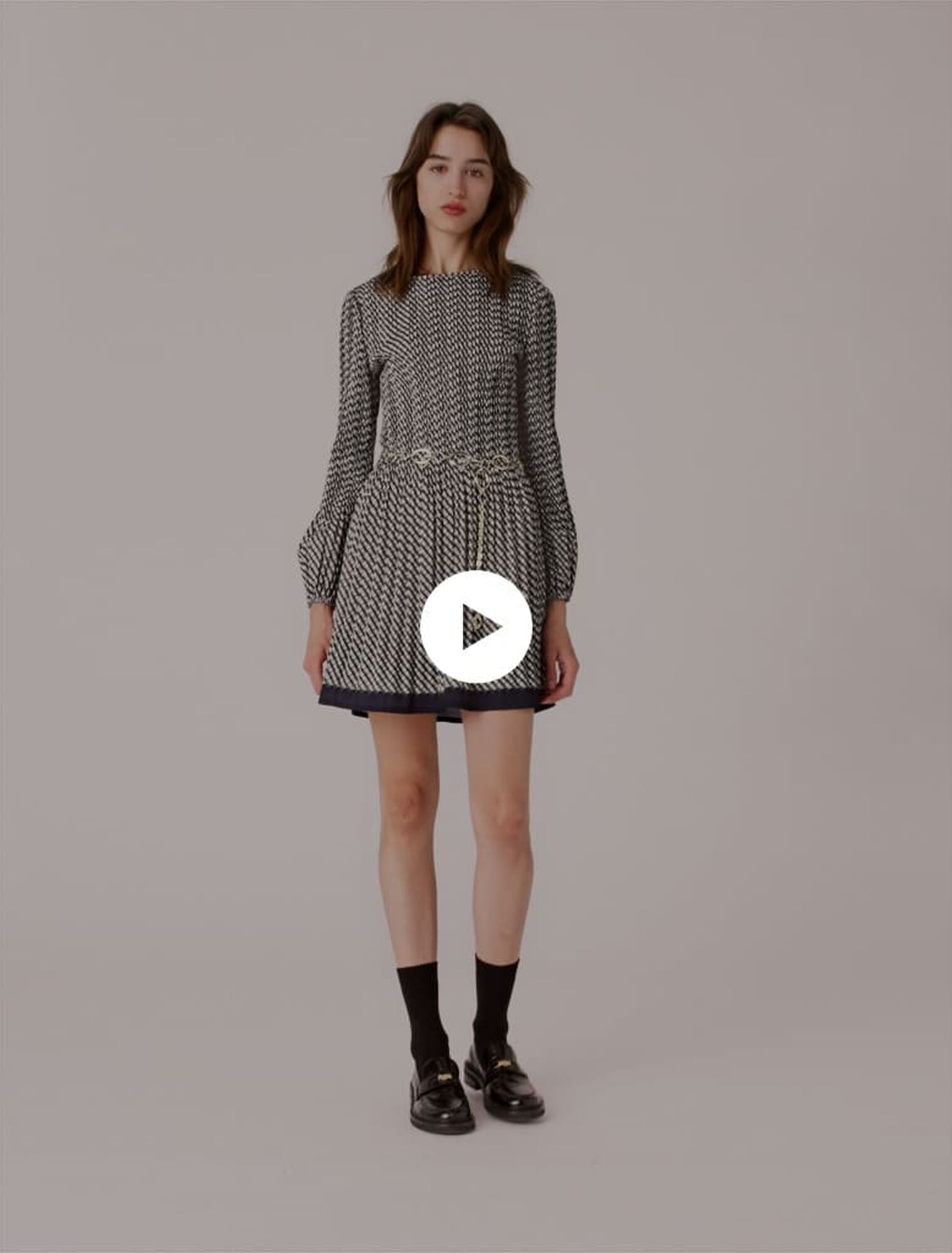 Robe plissée imprimée