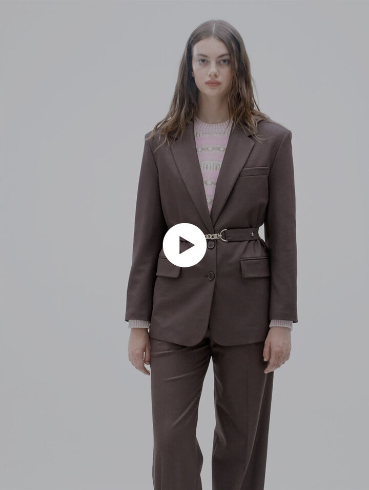 Veste de tailleur à ceinture