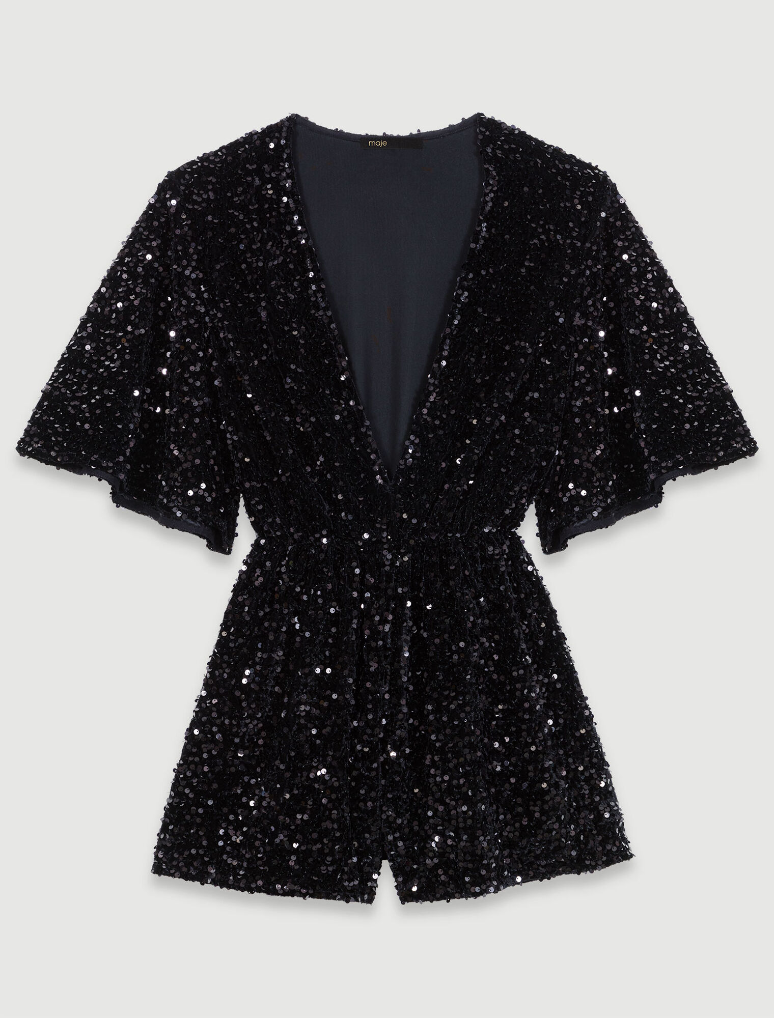 Combishort velours et sequins