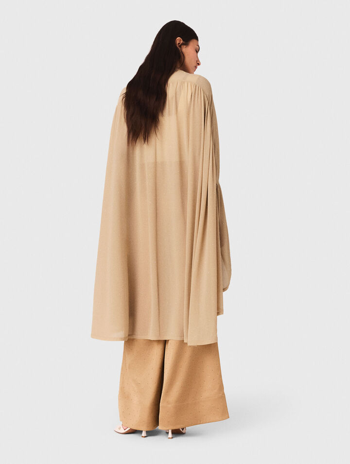 Top-cape &agrave; col bijoux