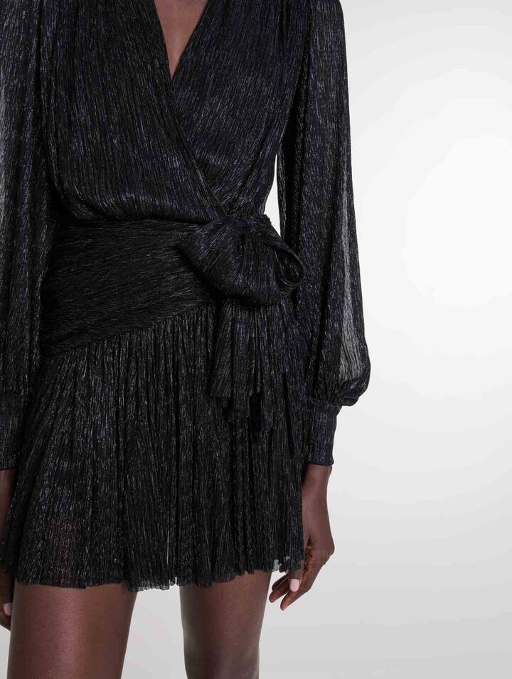 Robe courte lamée