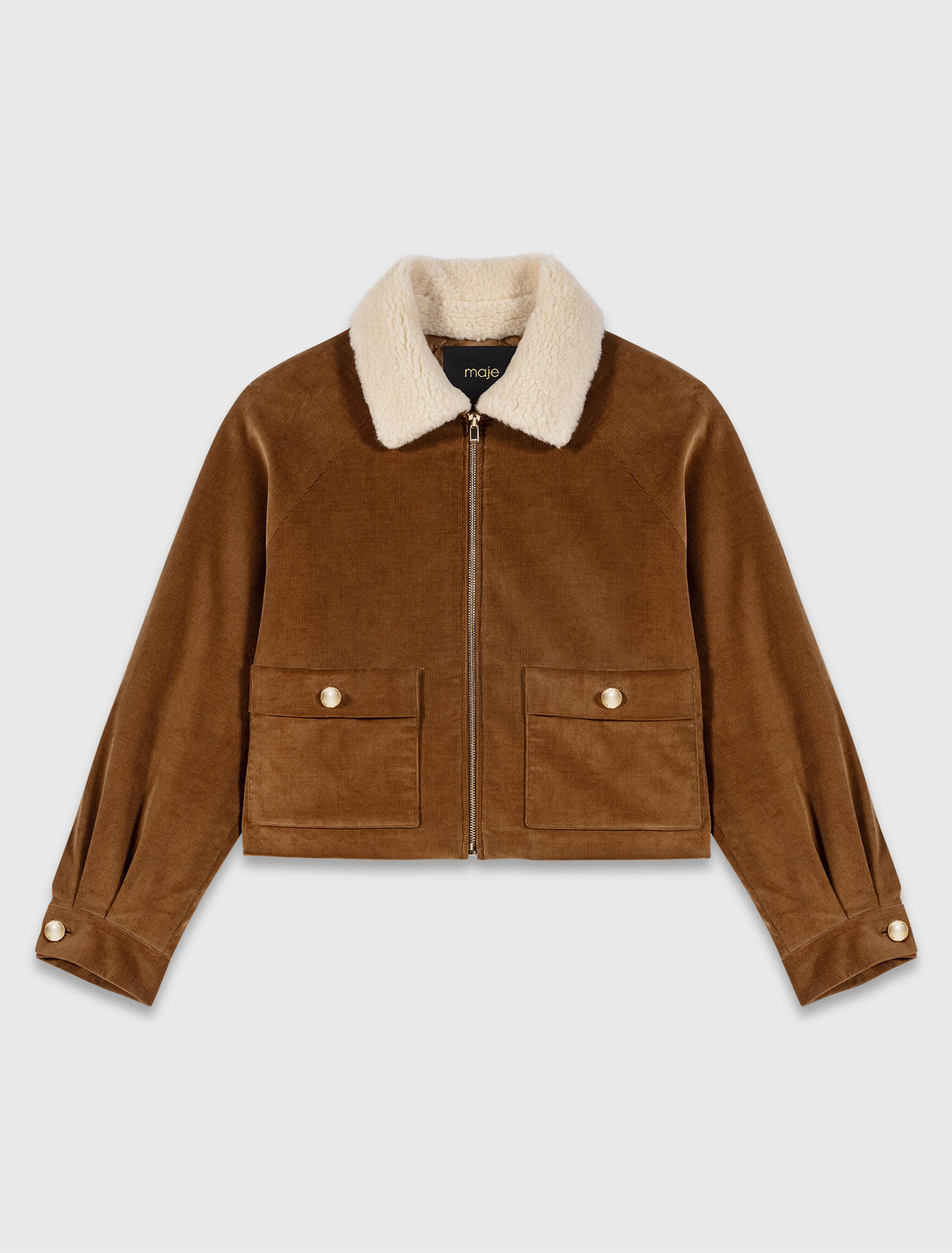 Veste courte en velours côtelé