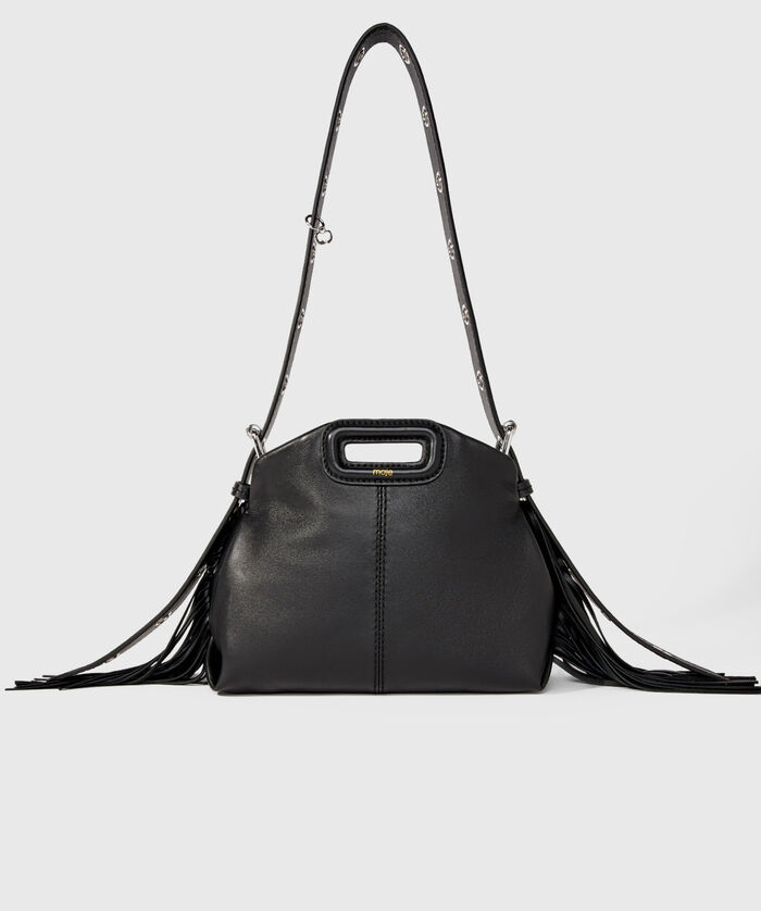 Sac Miss M Mini En Cuir Lisse - Noir - Maje