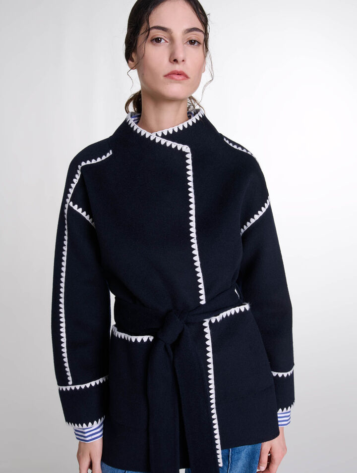 Manteau court double face