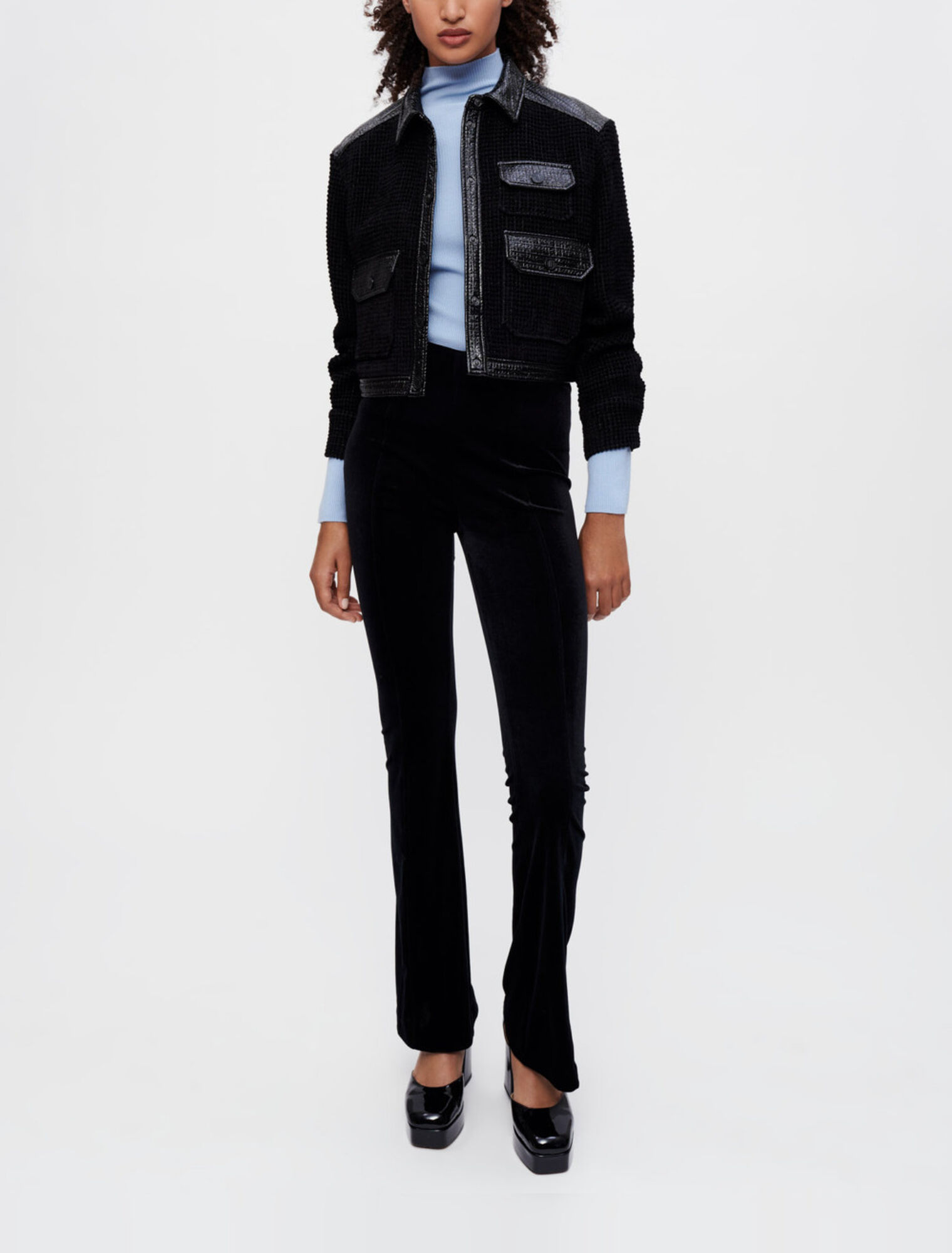 Pantalon en velours stretch