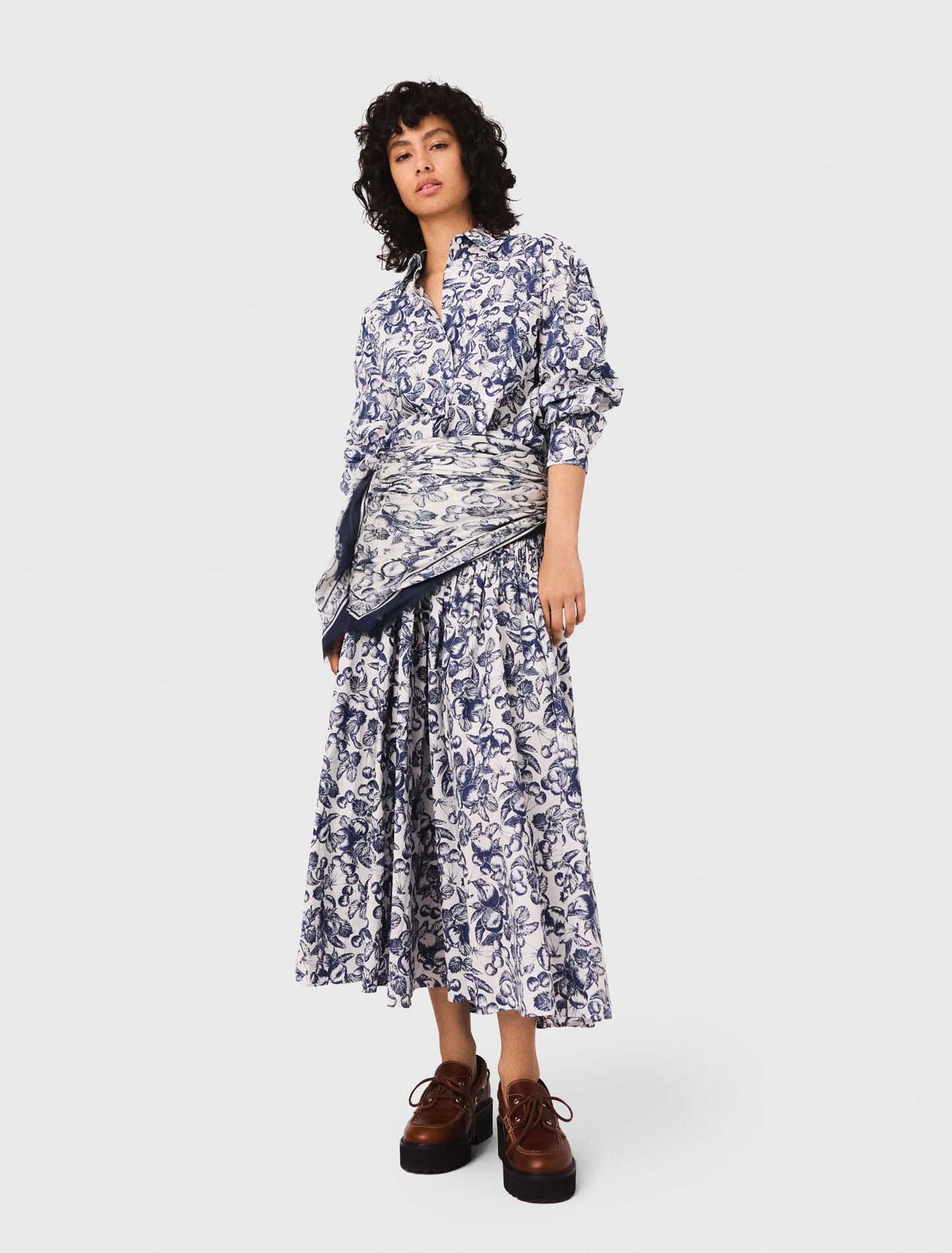 Chemise longue imprimée