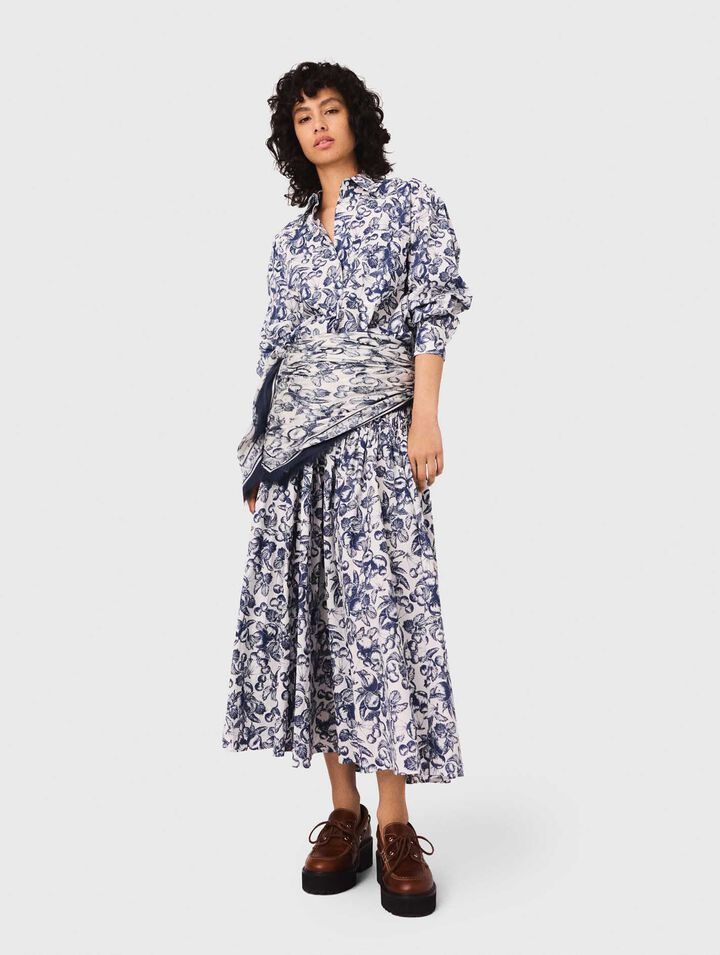 Chemise longue imprimée