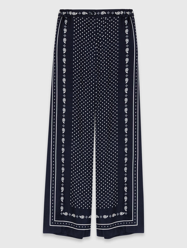 Pantalon fluide imprim&eacute;