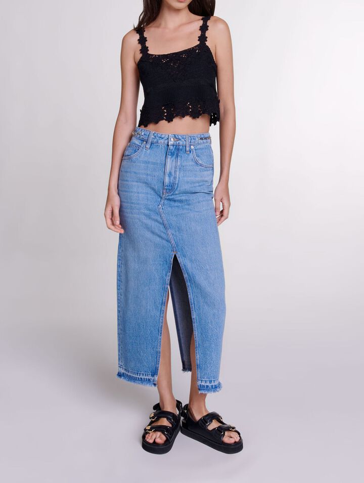 Jupe longue en denim