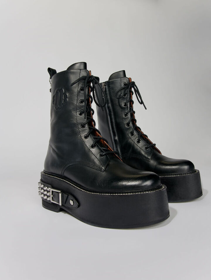 Bottines rangers à détails punk