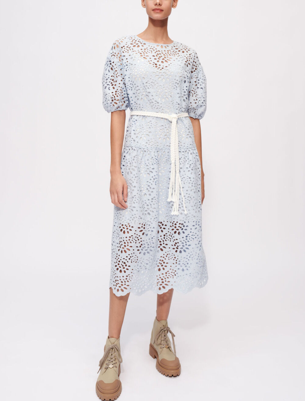 Robe guipure maje hotsell
