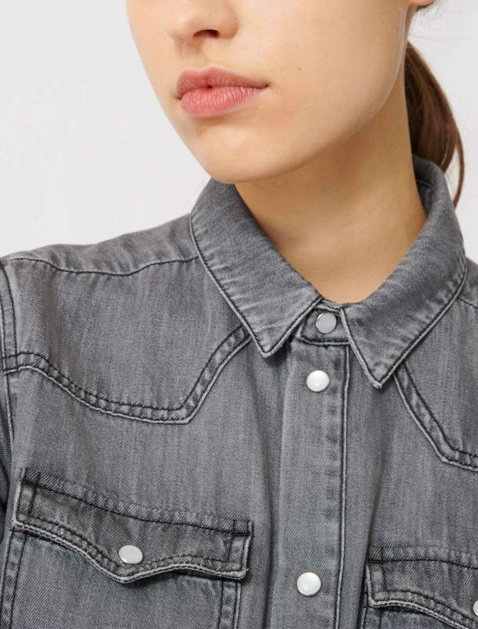 Combishort effet trompe-l’œil en jean
