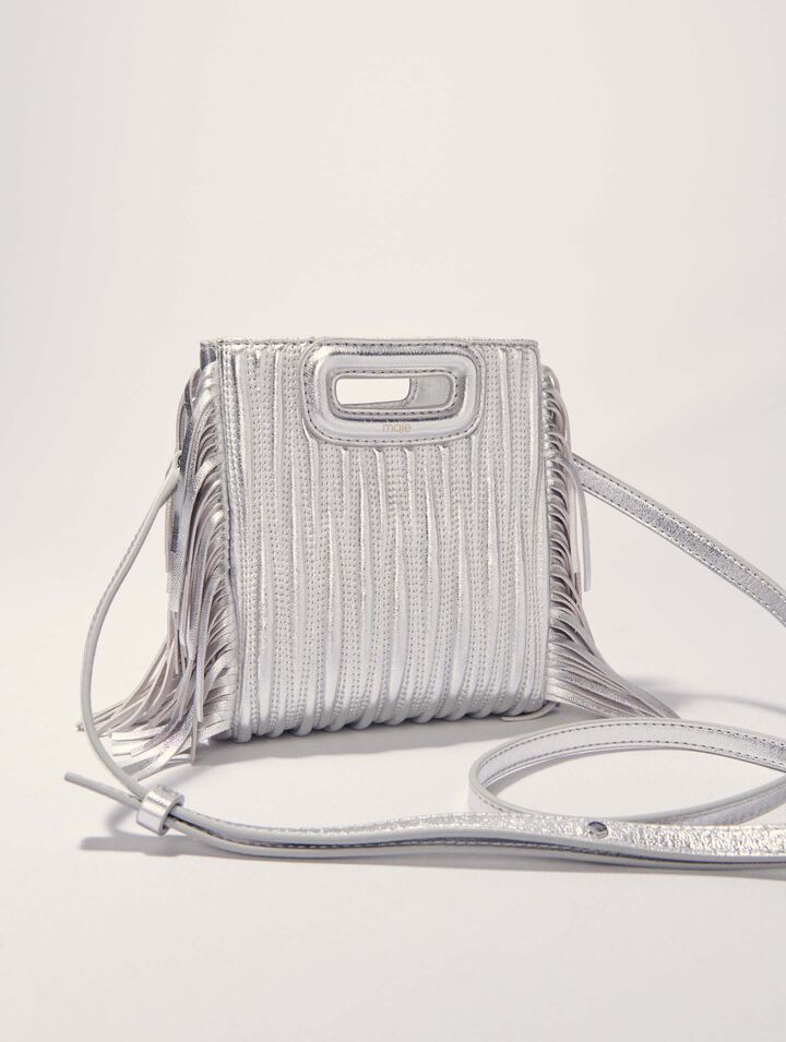 Sac M Mini en cuir matelassé métal
