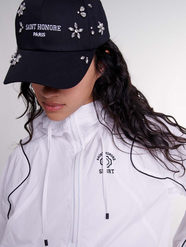 Casquette en coton et strass