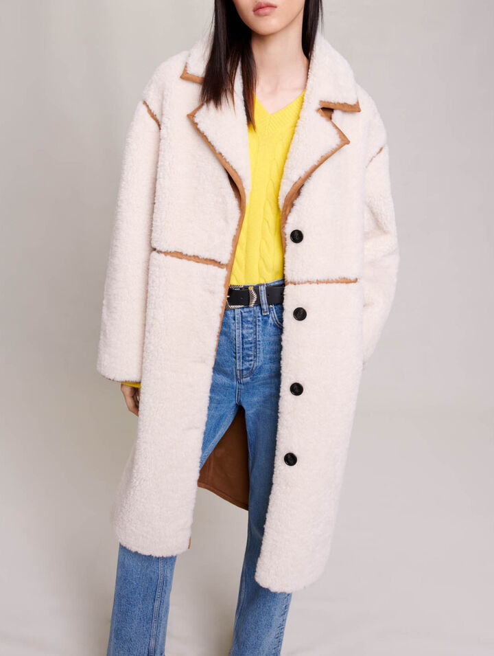 Manteau long patchwork