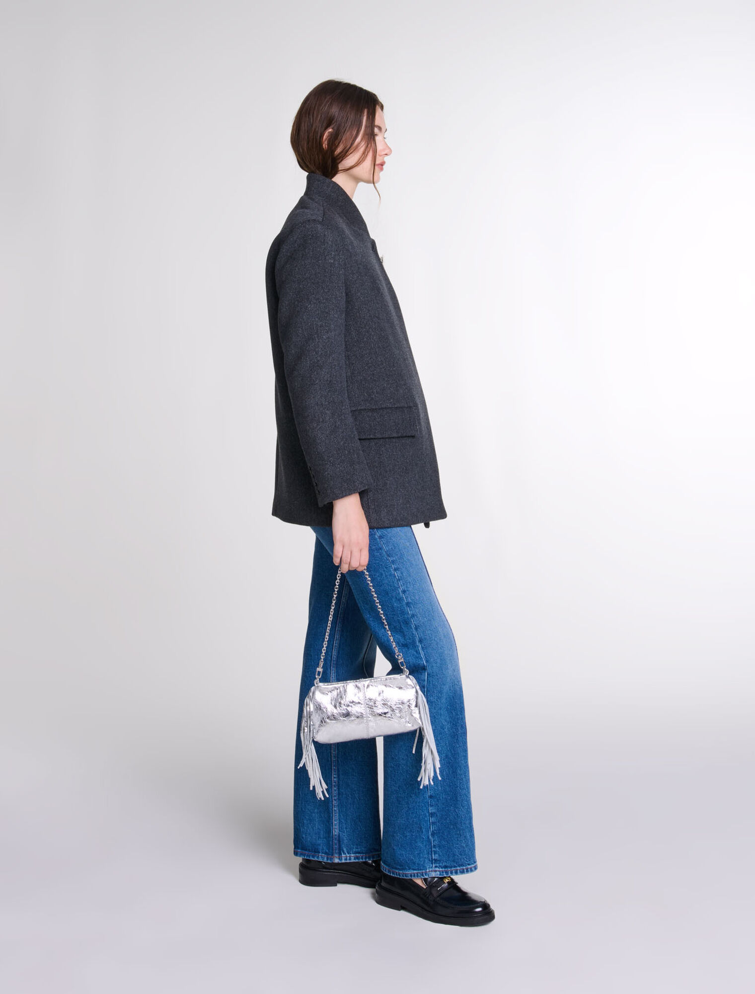 Manteau court en laine