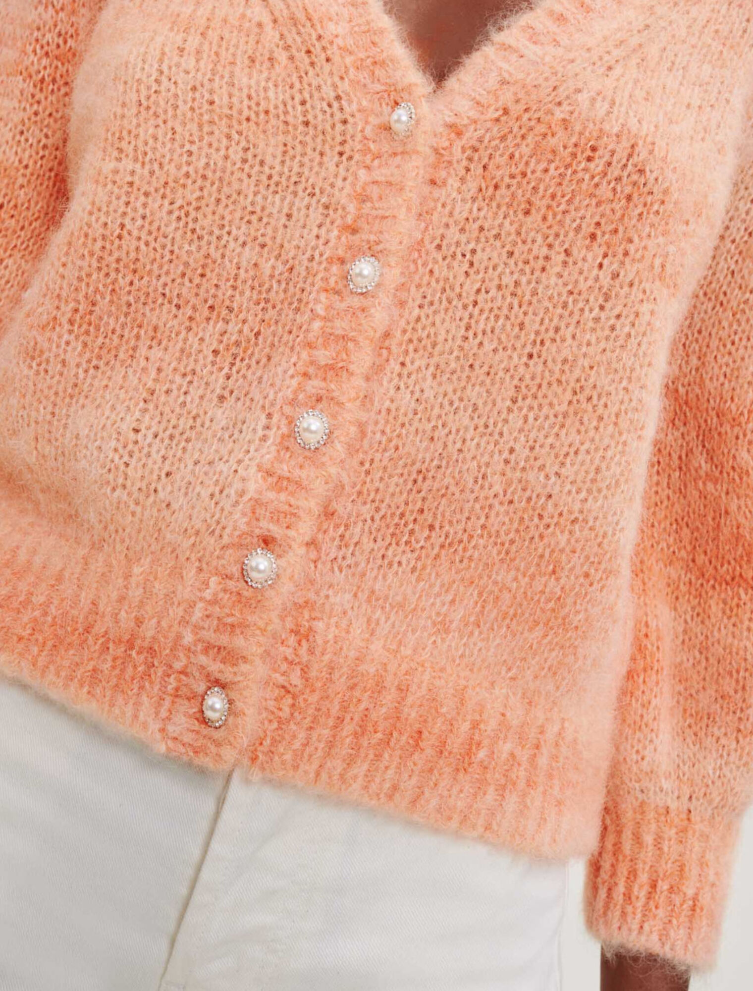 Cardigan en mohair imprimé