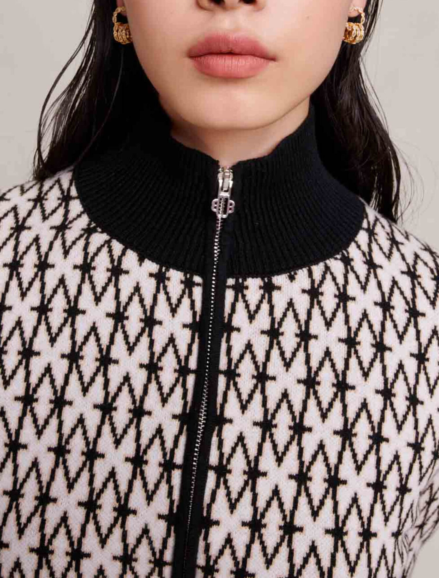 Cardigan en maille monogramme