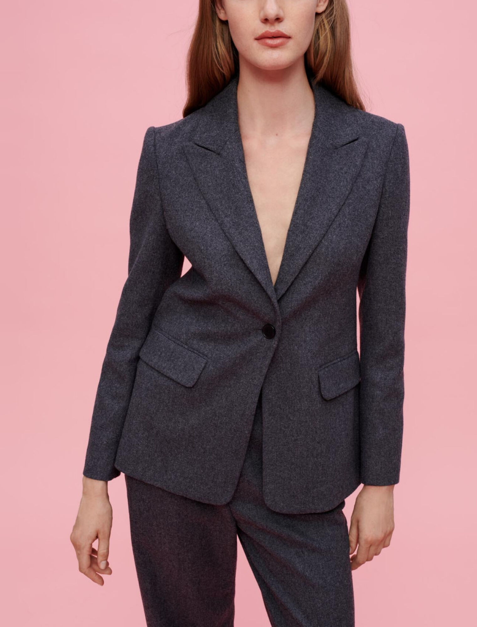 Veste en flanelle grise