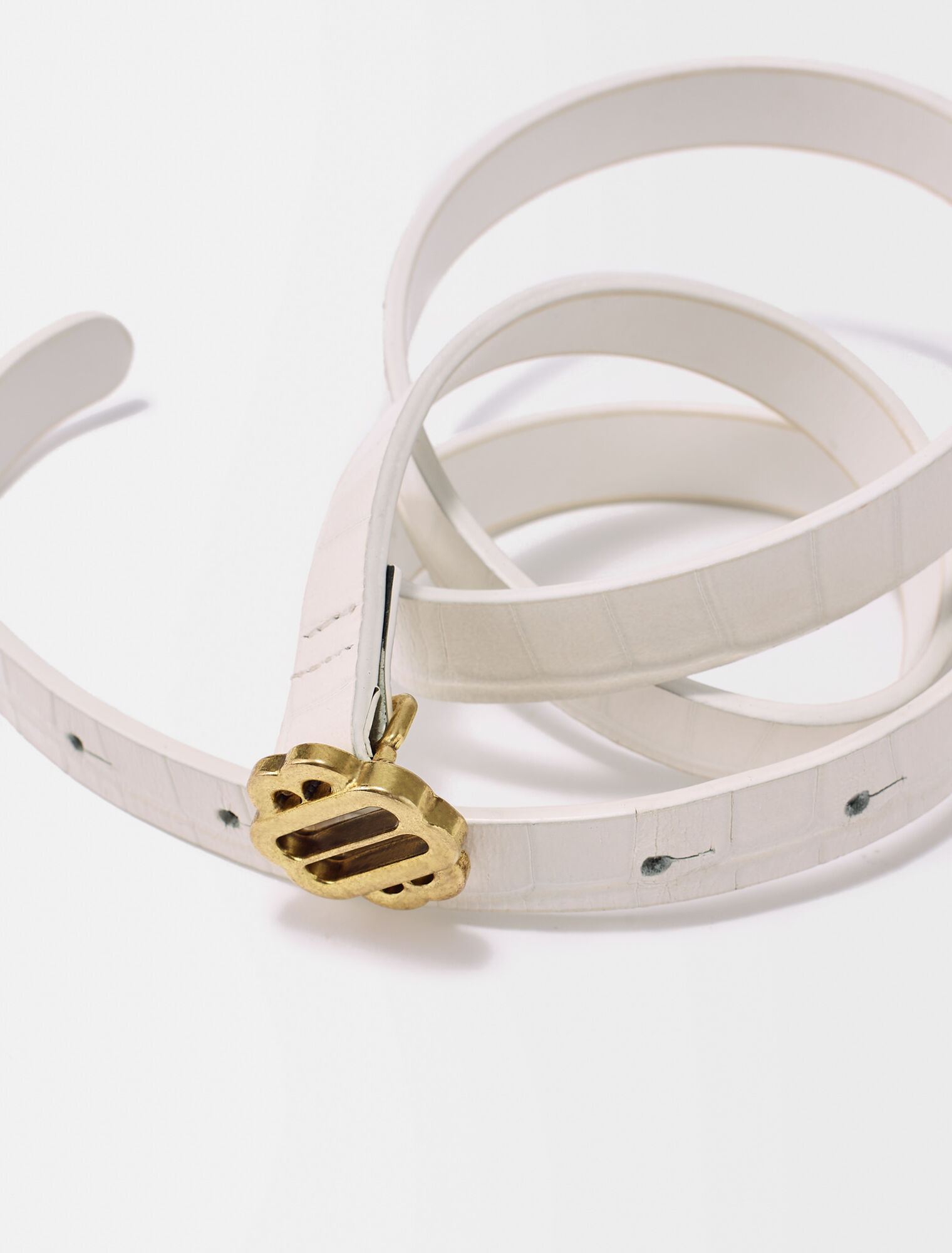 Ceinture en cuir blanche