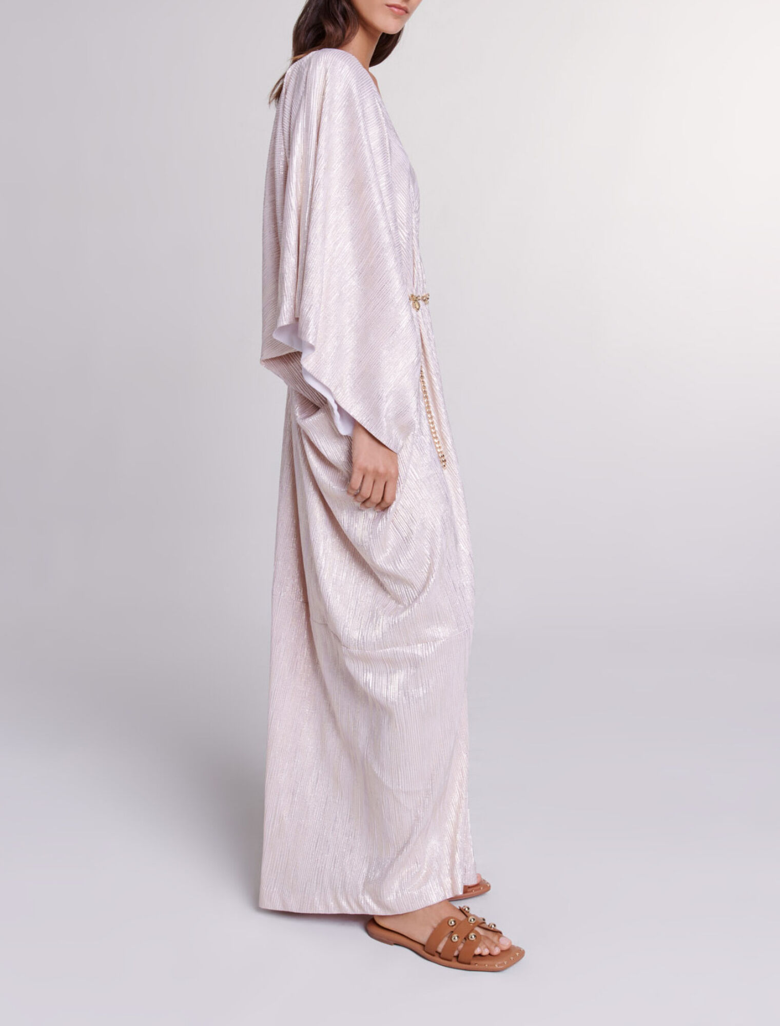 Robe longue à ceinture
