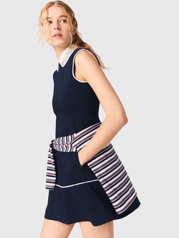 Robe &eacute;vas&eacute;e &agrave; contours contrast&eacute;s