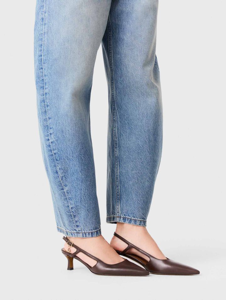 Slingbacks en cuir