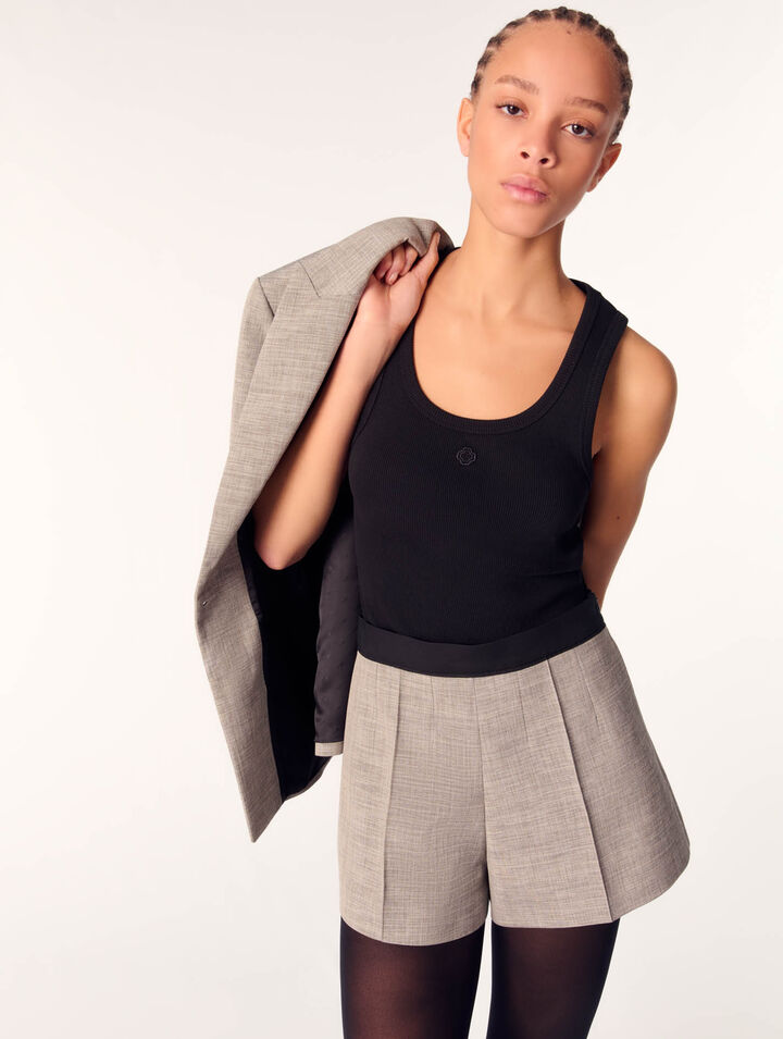 Short de tailleur à pinces
