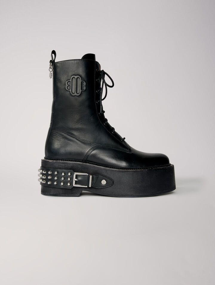 Bottines rangers à détails punk