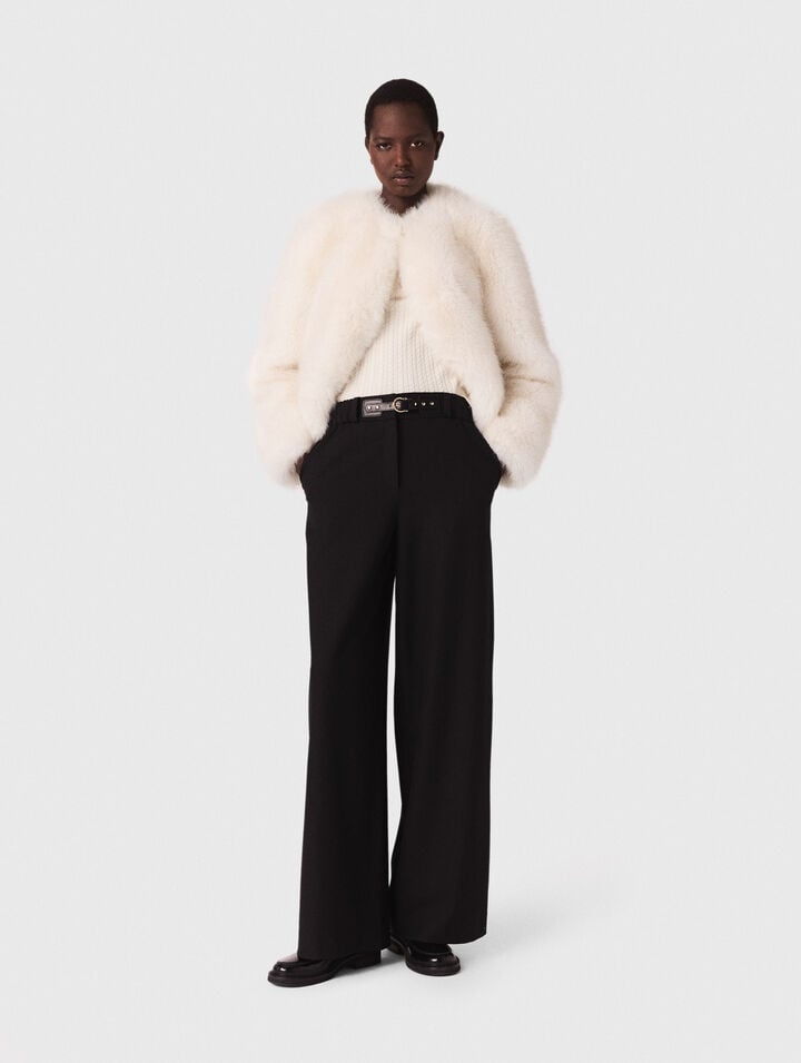Pantalon tailleur à jambes larges