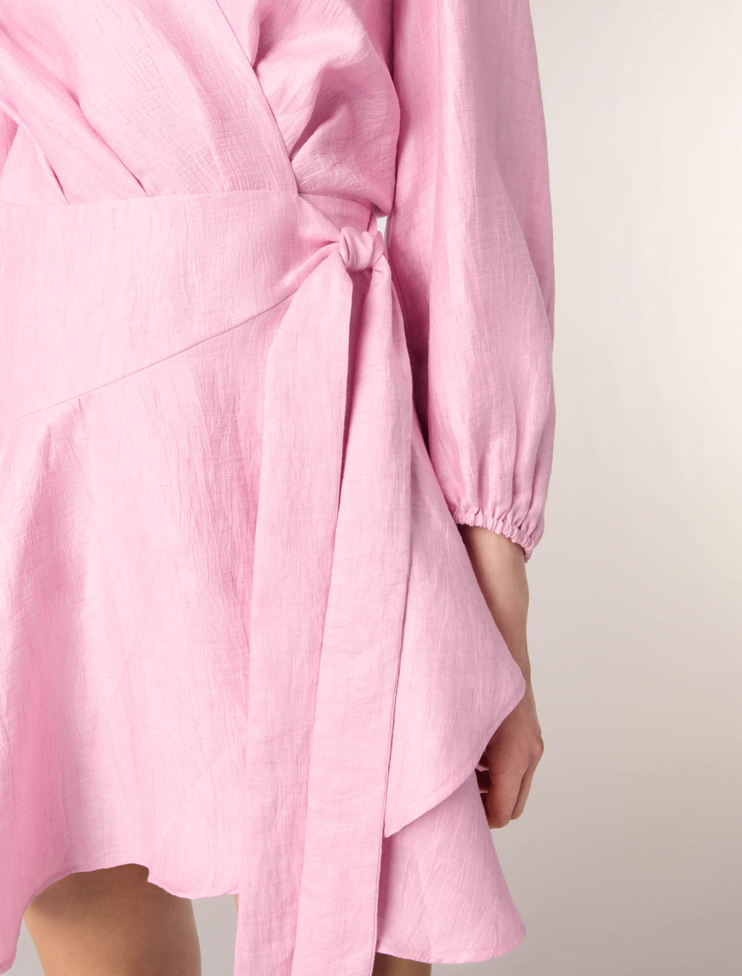 Robe portefeuille en lin