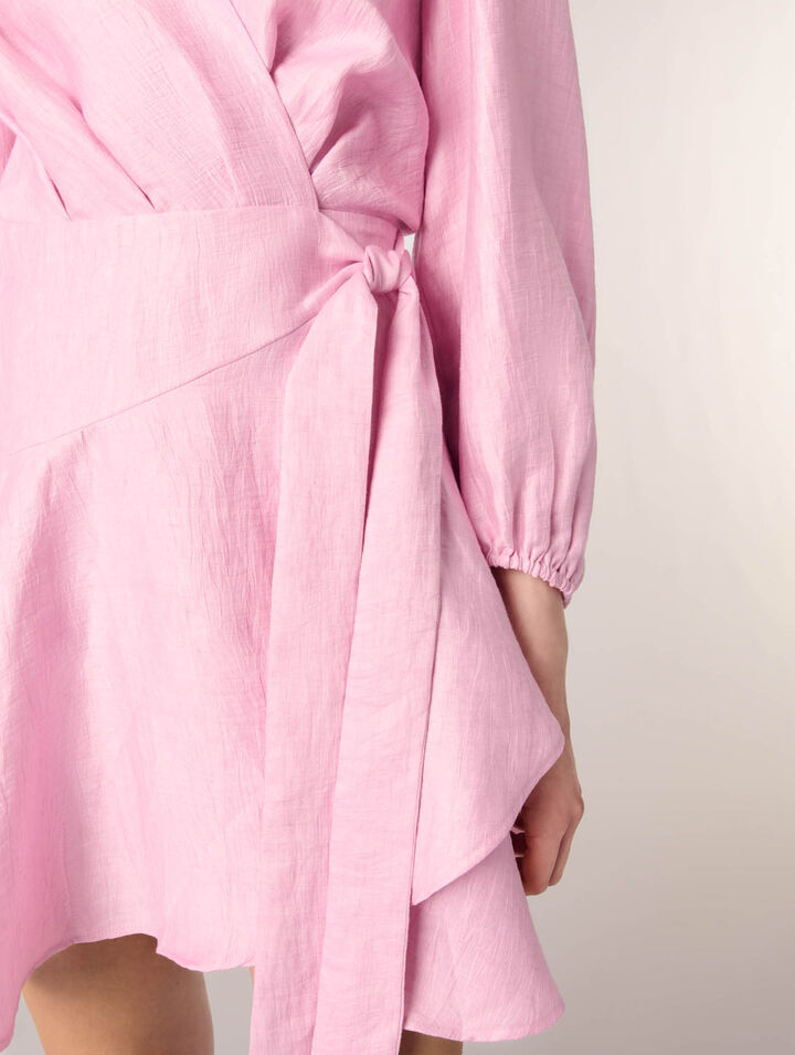 Robe portefeuille en lin