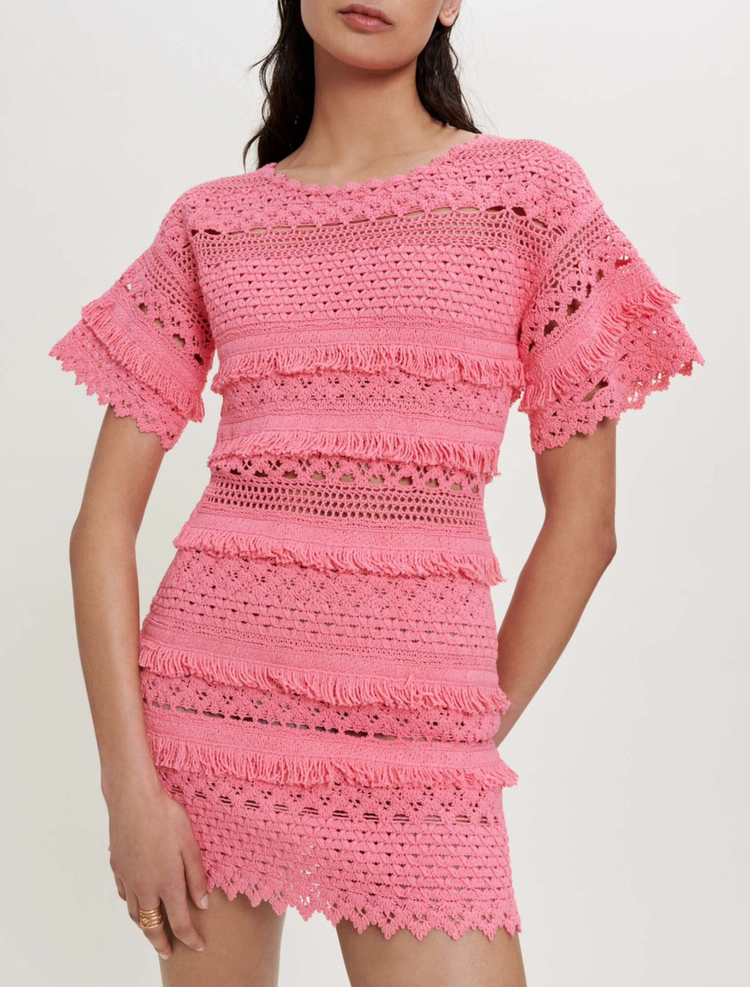Robe en maille crochets