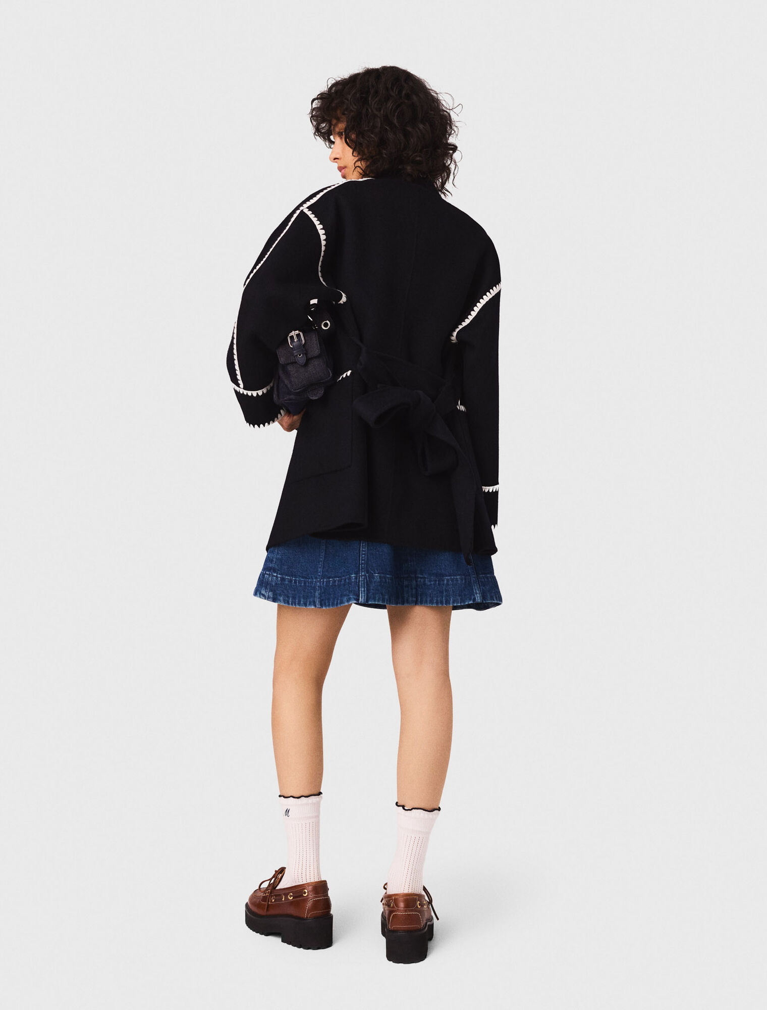 Manteau court double face