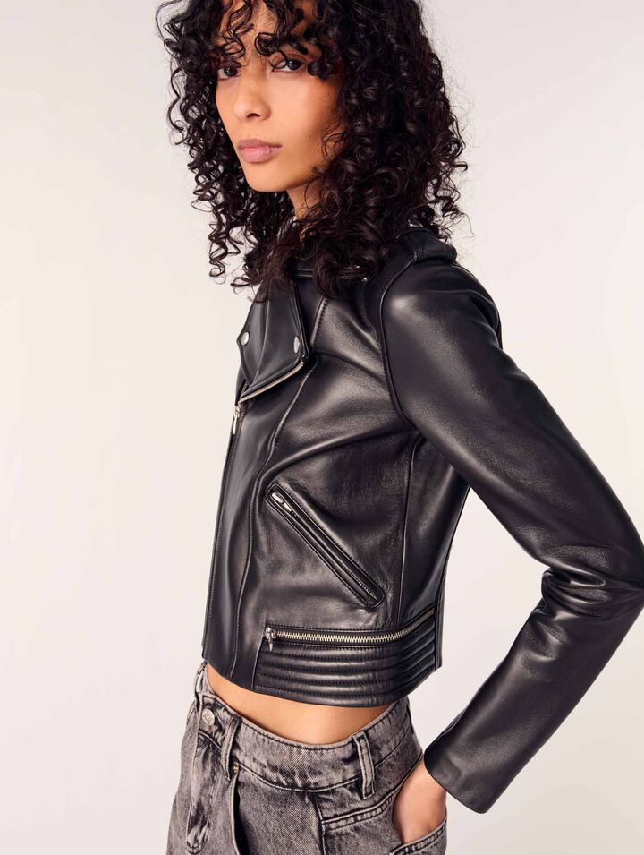 Blouson en cuir d'agneau