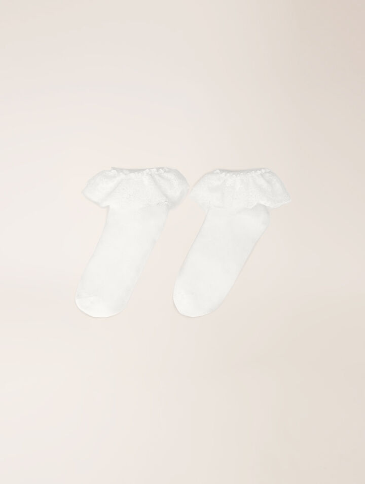 Chaussettes à volants dentelle