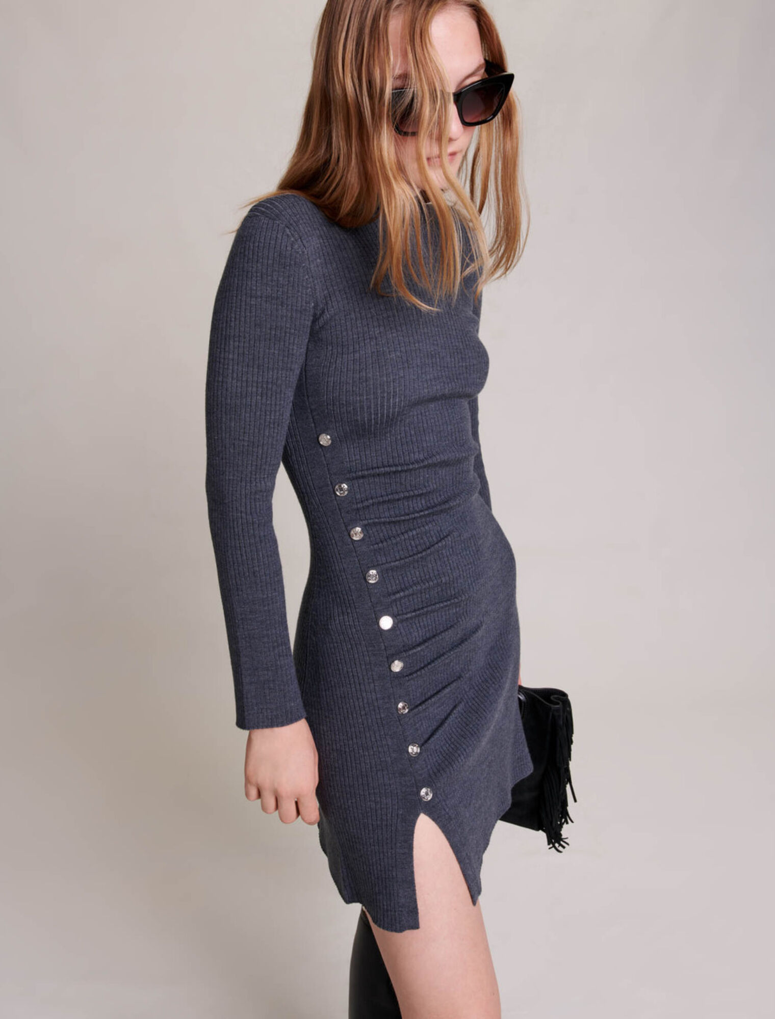 Robe courte en maille