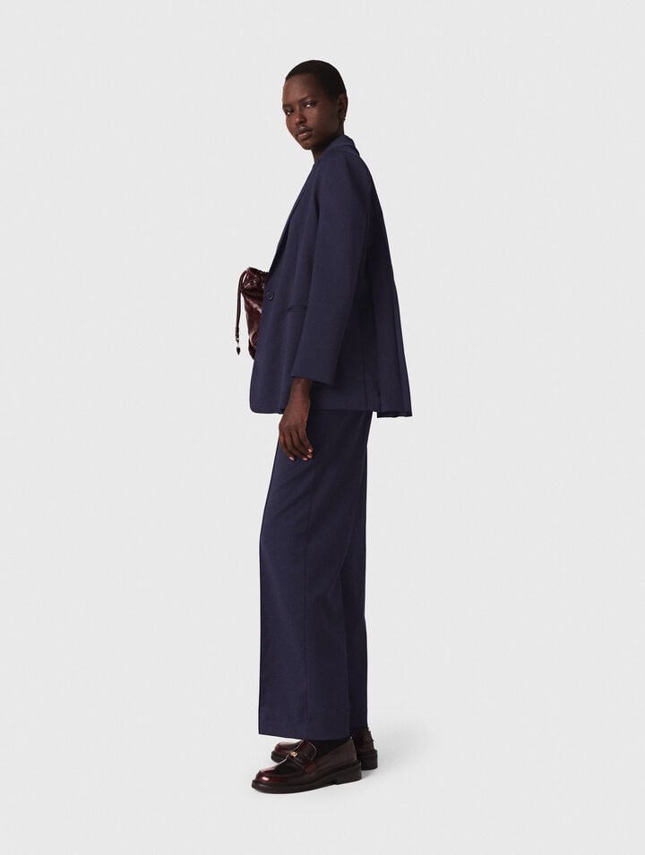 Veste tailleur avec dos plissé
