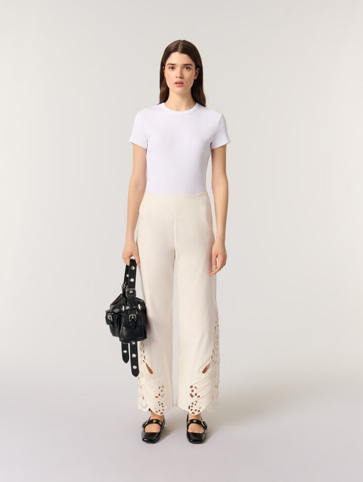 Pantalon brodé