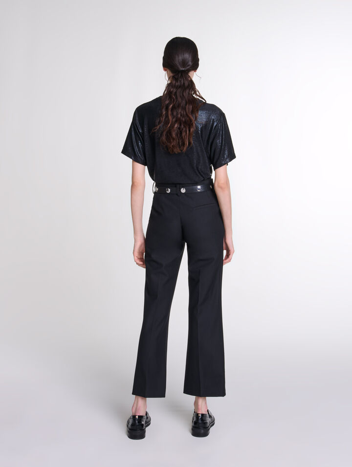 Ceinture en cuir à studs