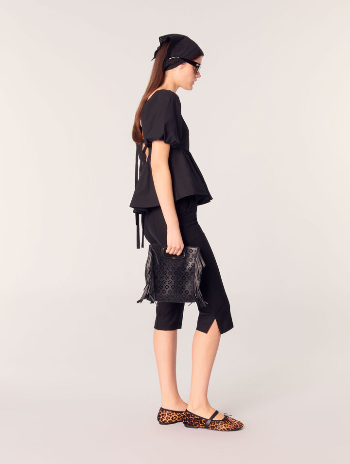 Sac M en cuir perforé