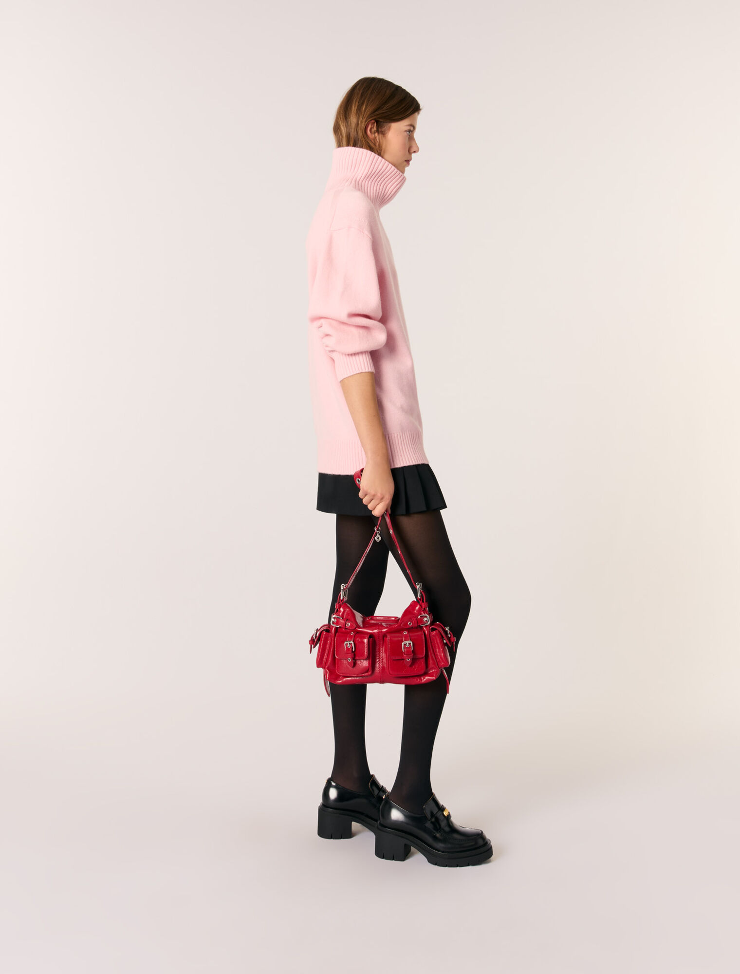 Pull laine et cachemire à col roulé
