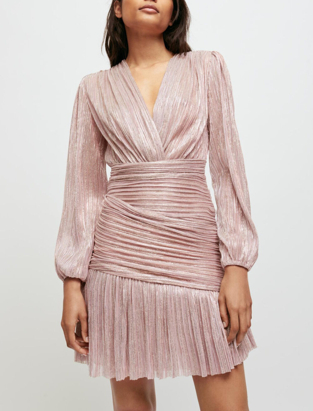 Robe en lurex drapee