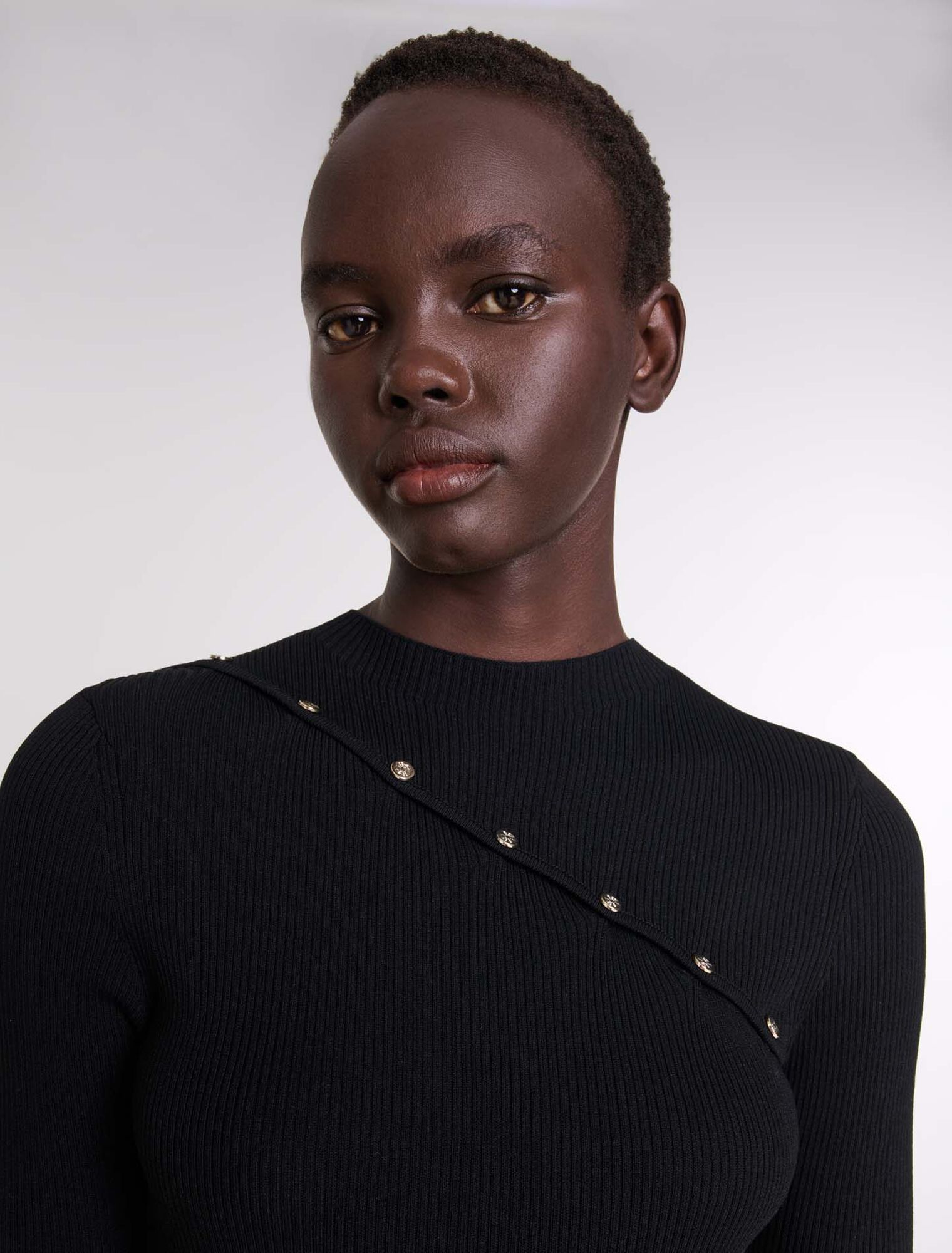Robe en maille côtelée