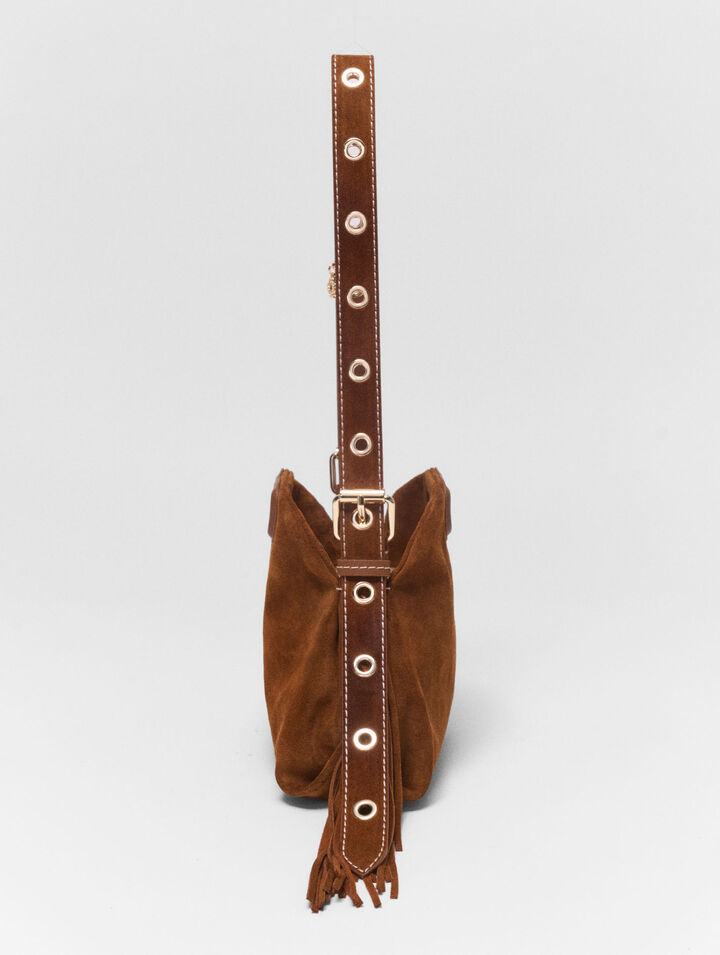 Sac Miss M mini en suède surpiquée