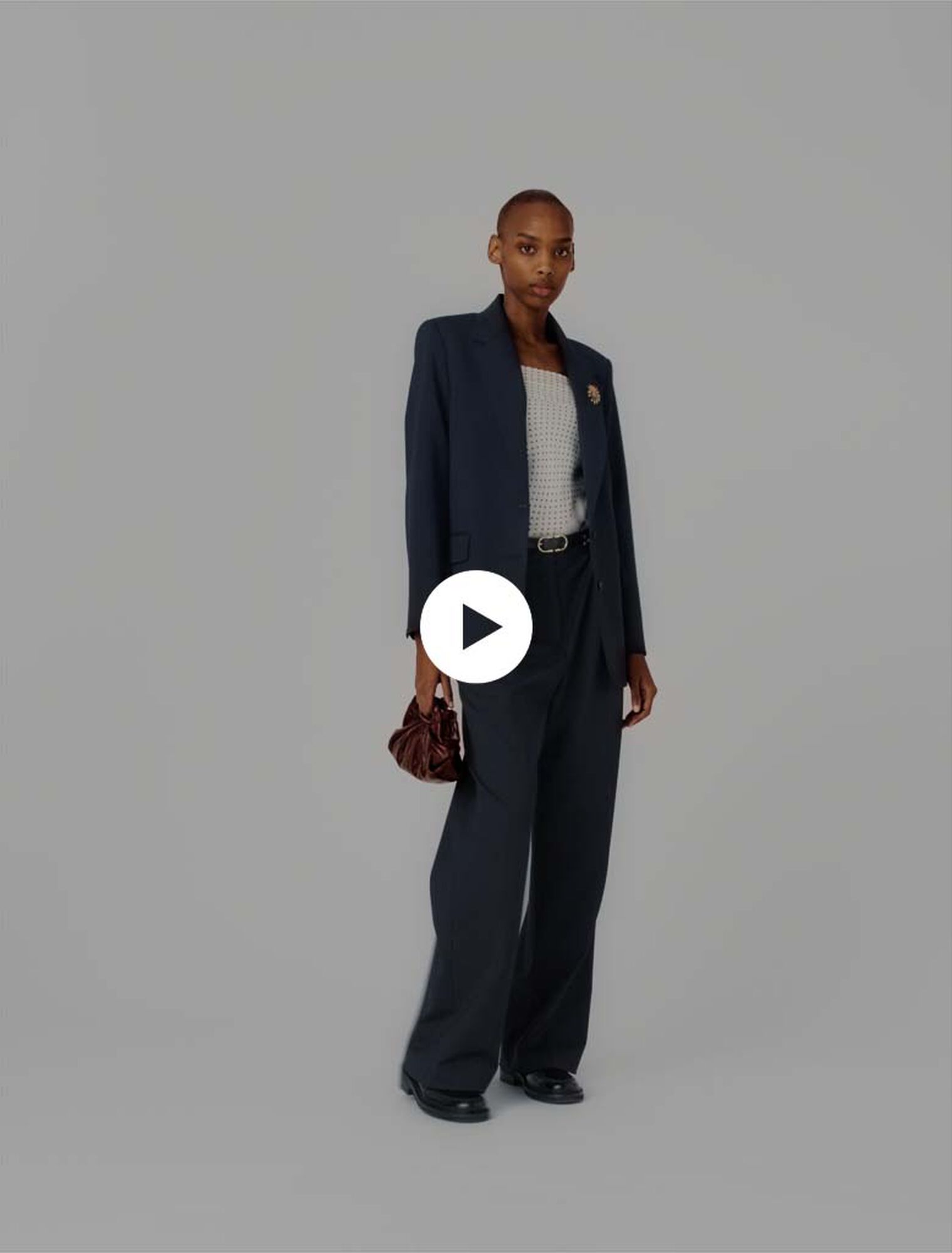 Veste de tailleur &agrave; rayures